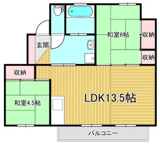 熊本県菊池市豊間【マンション】の間取り
