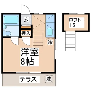 レーク江津【1階】の間取り