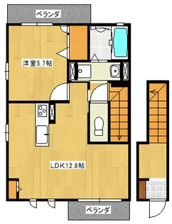ルミエールR&AII【2階】の間取り