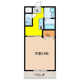 岐阜県大垣市禾森町3【アパート】の間取り