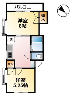 千葉県東金市道庭【アパート】の間取り