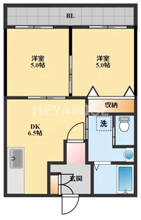 コーポ花【1階】の間取り