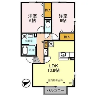 ソレアード【2階】の間取り