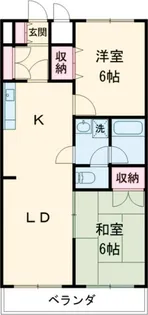 ブラン・ルージュ元今泉【4階】の間取り