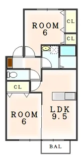 徳島県阿南市富岡町今福寺【アパート】の間取り