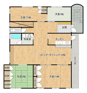 天久貸住宅【2階】の間取り