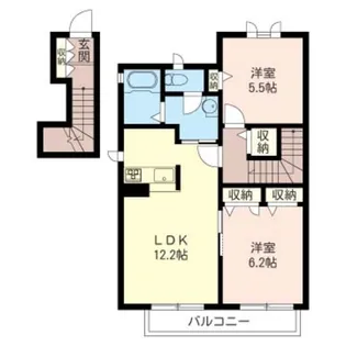 プロテクトパレスB【2階】の間取り