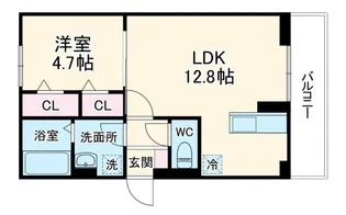山梨県甲府市下飯田2【アパート】の間取り