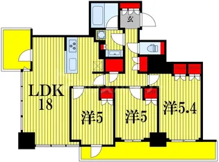 ライオンズタワー柏【27階】の間取り