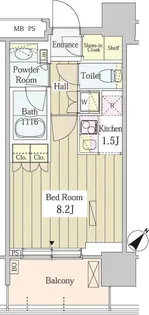 東京都中野区東中野5【マンション】の間取り