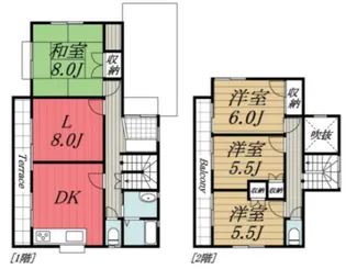 千葉県富里市日吉台4【一戸建】の間取り