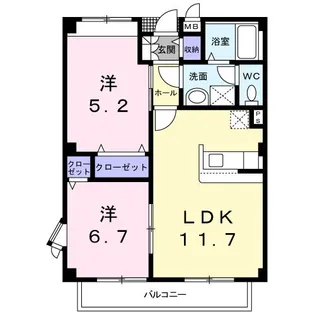 愛知県稲沢市下津穂所町【アパート】の間取り