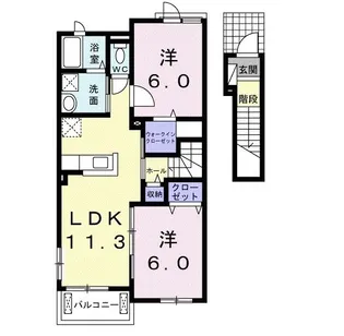 オストラーゼン ハオス【2階】の間取り