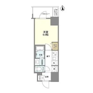 バウスフラッツ新大阪【6階】の間取り