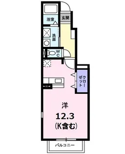 アポロUS B棟【1階】の間取り