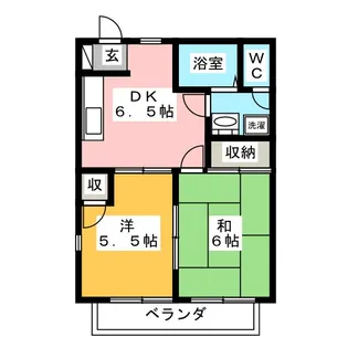 サニーシャトーB【2階】の間取り