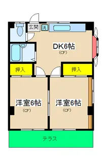 2DKの間取り画像