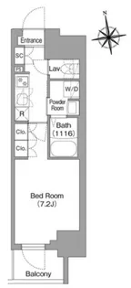 コンフォリア・リヴ北新宿【11階】の間取り