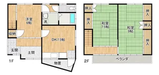 岐阜県多治見市滝呂町4【一戸建】の間取り