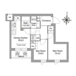 コンフォリア・リヴ南品川【3階】の間取り