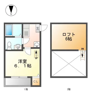 エスポワール六番町【2階】の間取り