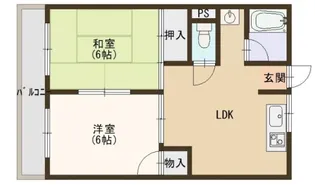 長田コーポ【3階】の間取り