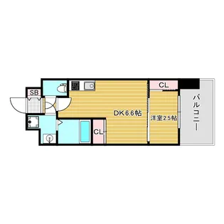 1DKの間取り画像