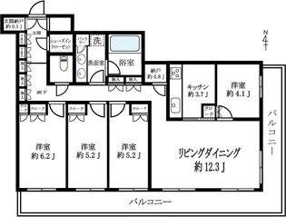 ラゾーナ川崎レジデンスセントラルタワー【30階】の間取り