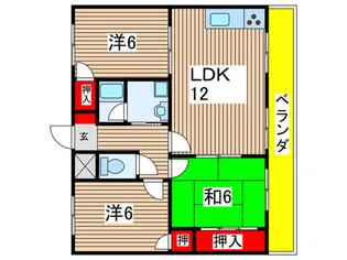 エルマ-ナII【1階】の間取り