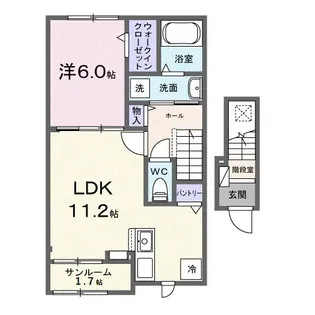 ゼファー【2階】の間取り