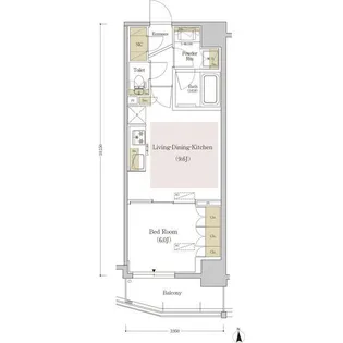 東京都中央区湊2【マンション】の間取り
