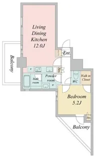 ドゥーエ日本橋【9階】の間取り
