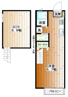 メゾン東中野【2階】の間取り