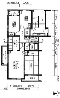 コーポレート南大沢【1階】の間取り