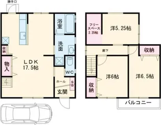 京都府京都市西京区桂千代原町【一戸建】の間取り