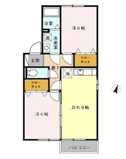 愛知県名古屋市緑区鳴丘2【アパート】の間取り