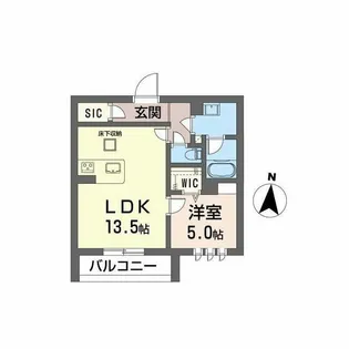 DEUXリジエール【1階】の間取り