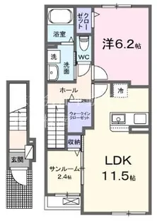モン プチ アンジュ【2階】の間取り