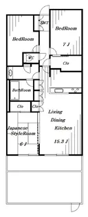 千葉県千葉市美浜区浜田1【マンション】の間取り