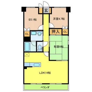 メルカード本庄【3階】の間取り
