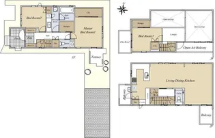 東京都目黒区上目黒4【一戸建】の間取り