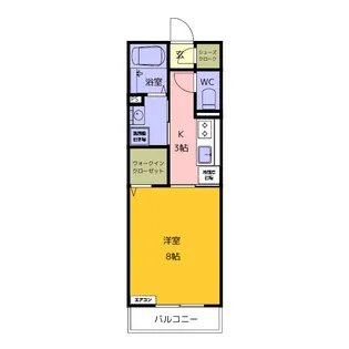 D-room茄子川B【1階】の間取り