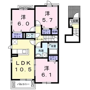 グッドリバー shi【2階】の間取り