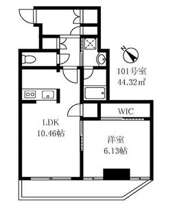 東京都中央区日本橋中洲【マンション】の間取り