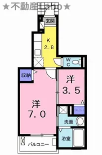 徳島県板野郡北島町中村字稗畑【アパート】の間取り