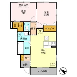 埼玉県さいたま市緑区大字中尾【アパート】の間取り