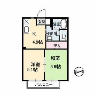 ヴァンベール【2階】の間取り