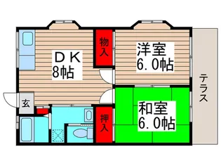 サンセイハイツ【1階】の間取り