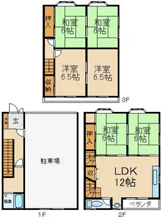 大阪府寝屋川市清水町【一戸建】の間取り
