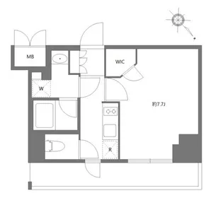 ケーディーエックスレジデンス豊洲【6階】の間取り